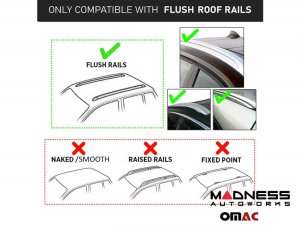 Alfa Romeo Stelvio Roof Rack Cross Bars - for models w/ factory roof rails - Black - Starlock